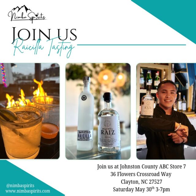 🥃Exceptional spirits aren’t found.
They’re discovered.

Join Nimba Spirits this Saturday for a complimentary tasting featuring two authentic expressions of Raicilla from Jalisco, Mexico.

⛰️Pequeña Raíz — Mountain Raicilla = 
🌊Alicantes — Coastal Raicilla

📍Johnston County ABC Store 7
36 flowers Crossroad Way
Clayton , NC , 27527

📅Saturday, June 13th 3:00 PM - 7:00 PM

Two regions. Two traditions. One remarkable spirit.

Come discover what lies beyond tequila and mezcal.

Tag someone who needs to try Raicilla.

#nimbaspirits #craftspirits #explorepage