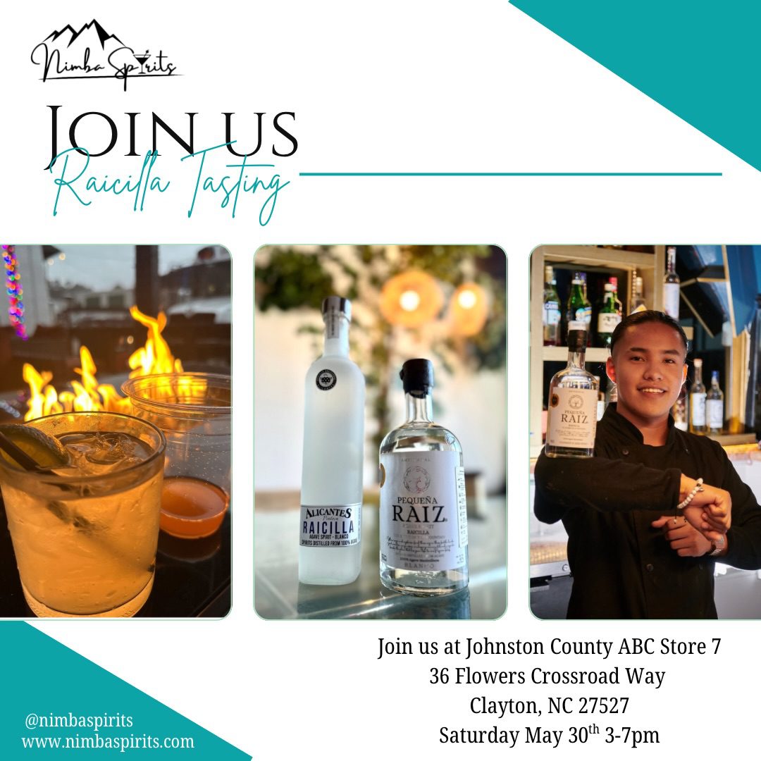 🥃Exceptional spirits aren’t found.
They’re discovered.

Join Nimba Spirits this Saturday for a complimentary tasting featuring two authentic expressions of Raicilla from Jalisco, Mexico.

⛰️Pequeña Raíz — Mountain Raicilla = 
🌊Alicantes — Coastal Raicilla

📍Johnston County ABC Store 7
36 flowers Crossroad Way
Clayton , NC , 27527

📅Saturday, June 13th 3:00 PM - 7:00 PM

Two regions. Two traditions. One remarkable spirit.

Come discover what lies beyond tequila and mezcal.

Tag someone who needs to try Raicilla.

#nimbaspirits #craftspirits #explorepage